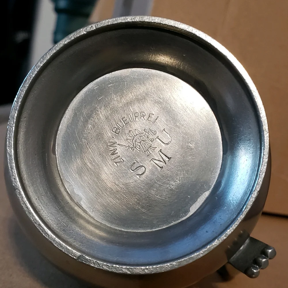 Lot of Vintage European Dutch & German Pewter. 4 Pieces.